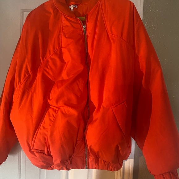 Neon Orange Puffer Jacket - Picture 6 of 6